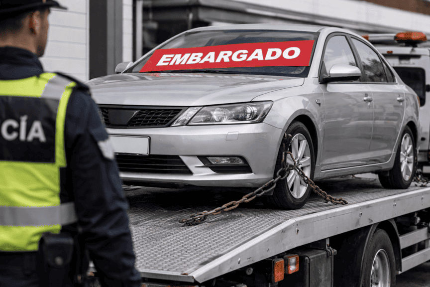 transferir coche con embargo España